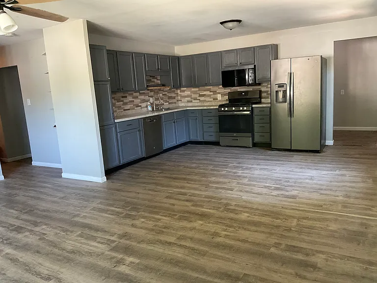 Kitchen with hall view
