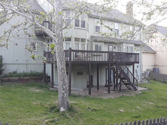 fenced back yard