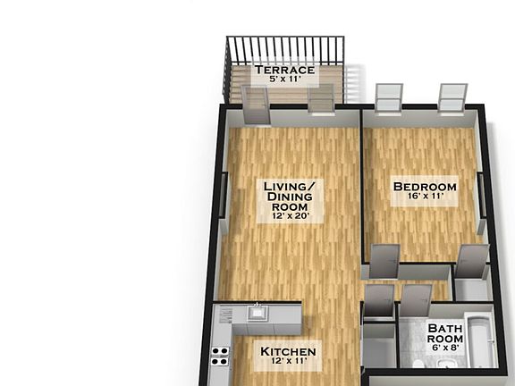 2nd image of 114 Greenpoint Ave APT 2D