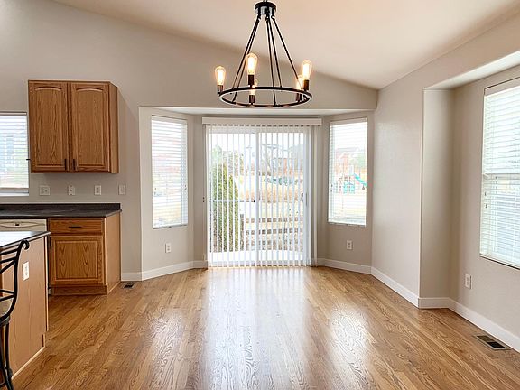 Dining area and exit to the backyard