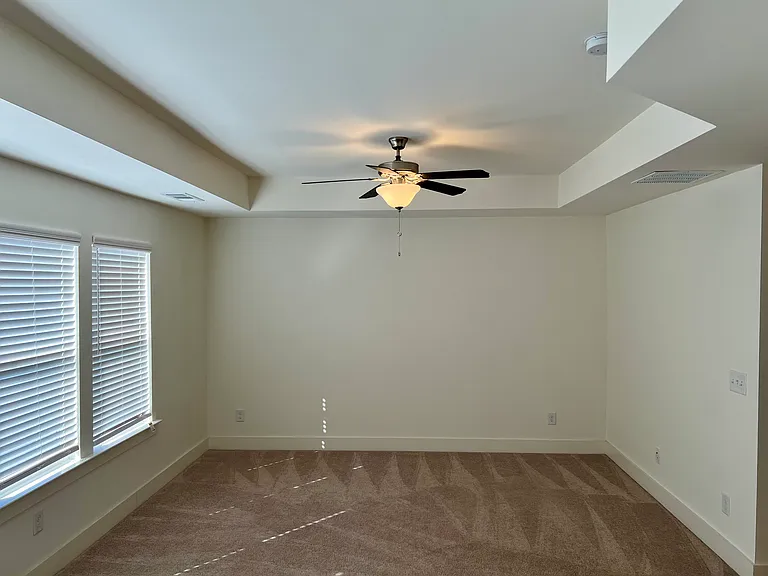 The very spacious master suite is large enough to hold a king bed, night stands and additional furniture for a private entertainment or work space