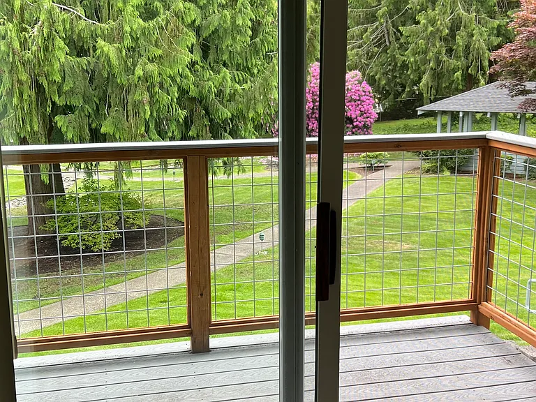 Deck overlooking Apartment Grounds