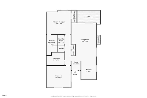 Floor plan Two bed 2 bath