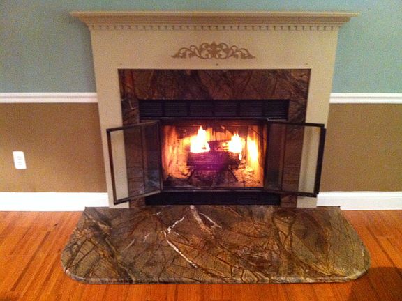 oversized marble hearth