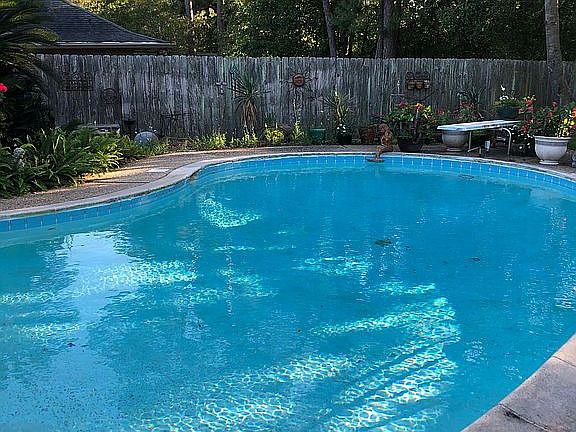 Gunite inground pool W/ Divi