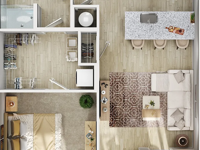 Ambrosia 1x1 Floor Plan