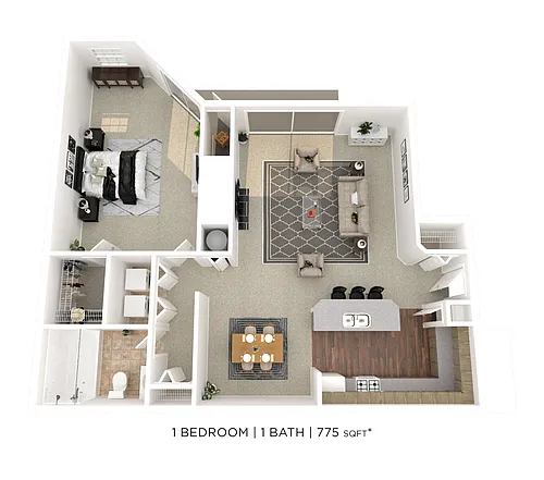 Floor plan One Bedroom