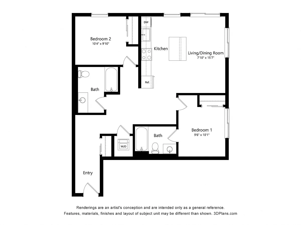 Floor plan 2X2 J