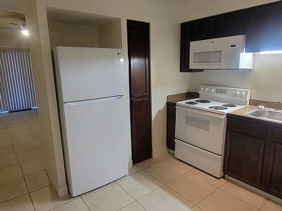 Kitchen into living room area