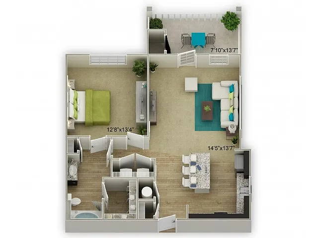 Floor plan Walden w/Screened In Patio or Porch