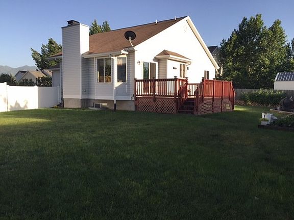 Back yard and deck