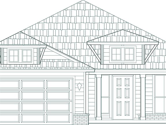 Hudson Coastal Craftsman - Elevation B
