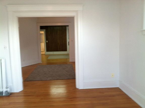 View from living room towards kitchen door