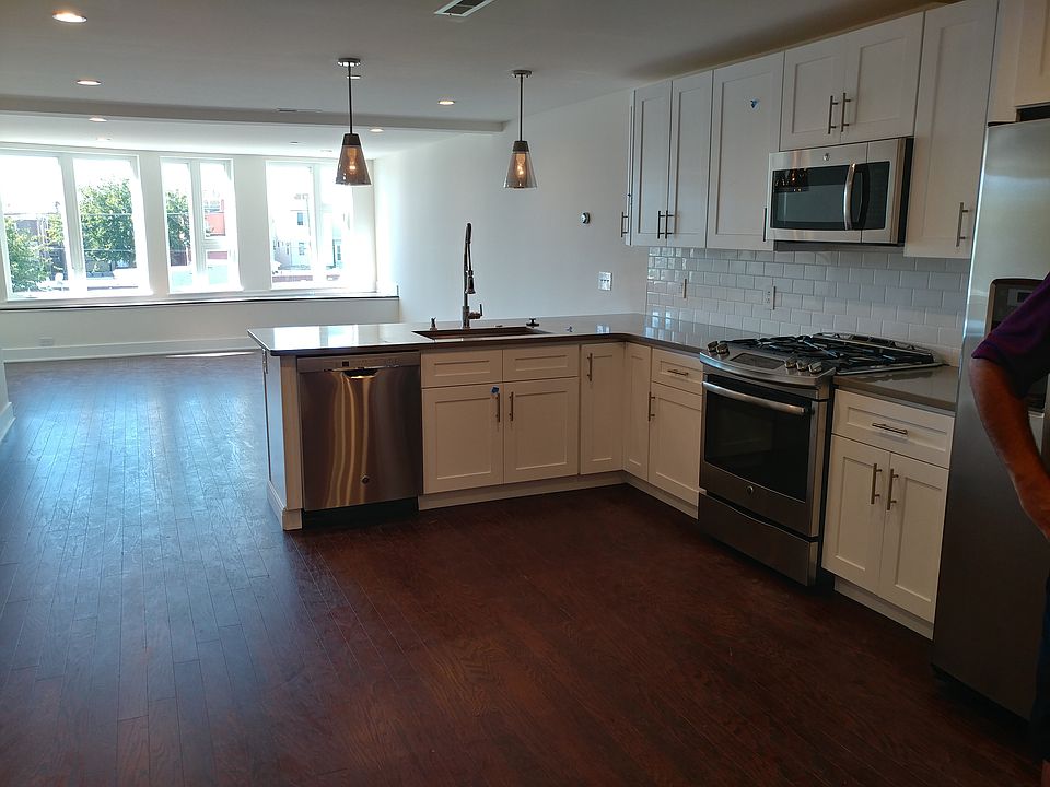 kitchen & living room