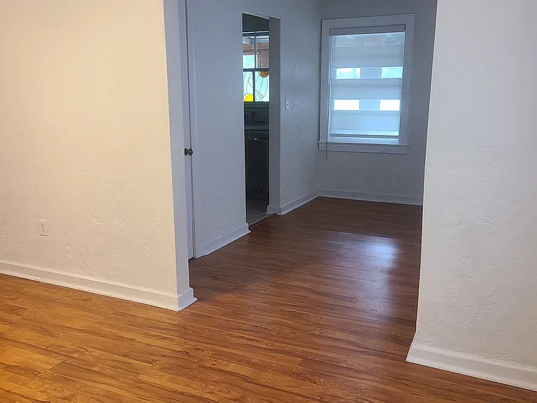 Looking into dining room from the living room.