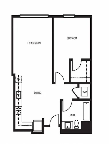 Floor plan 1X1 B21