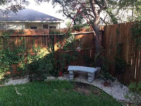 Sitting area in back lawn