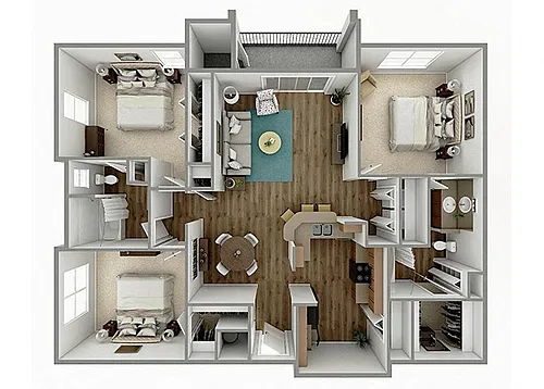 Floor plan 3 Bed 2 Bath