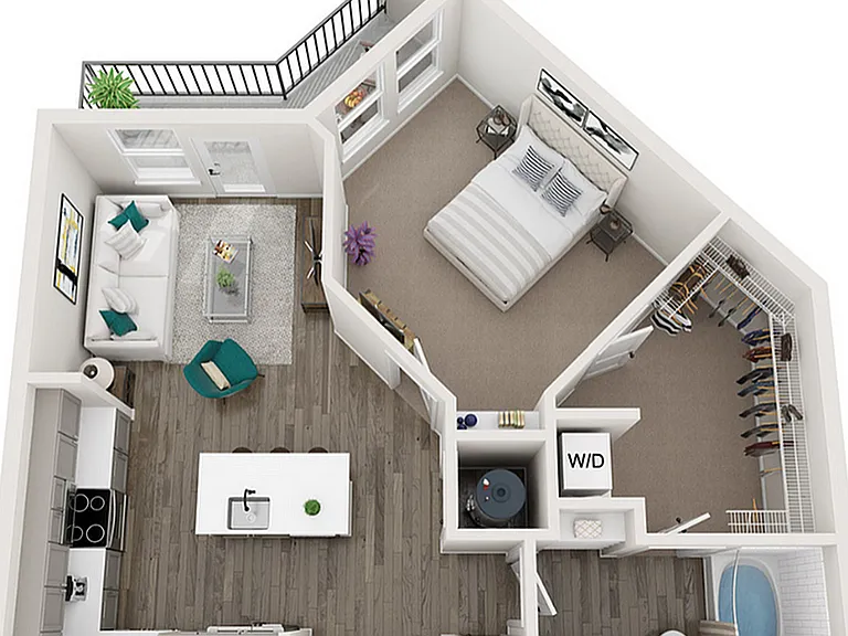 One Bedroom One Bath Floor Plan One Bedroom One Bath Floor Plan