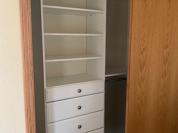 Built in closet organization