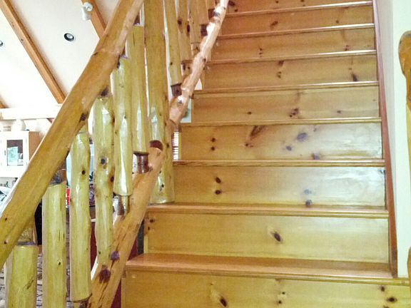 Hand carved rails