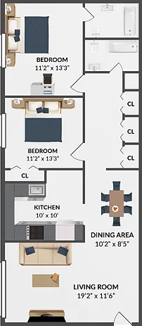 Richmond 2 Bedroom 2 Bath 900 SF Richmond 2 Bedroom 2 Bath 900 SF