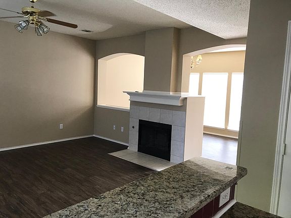 Living room with fireplace