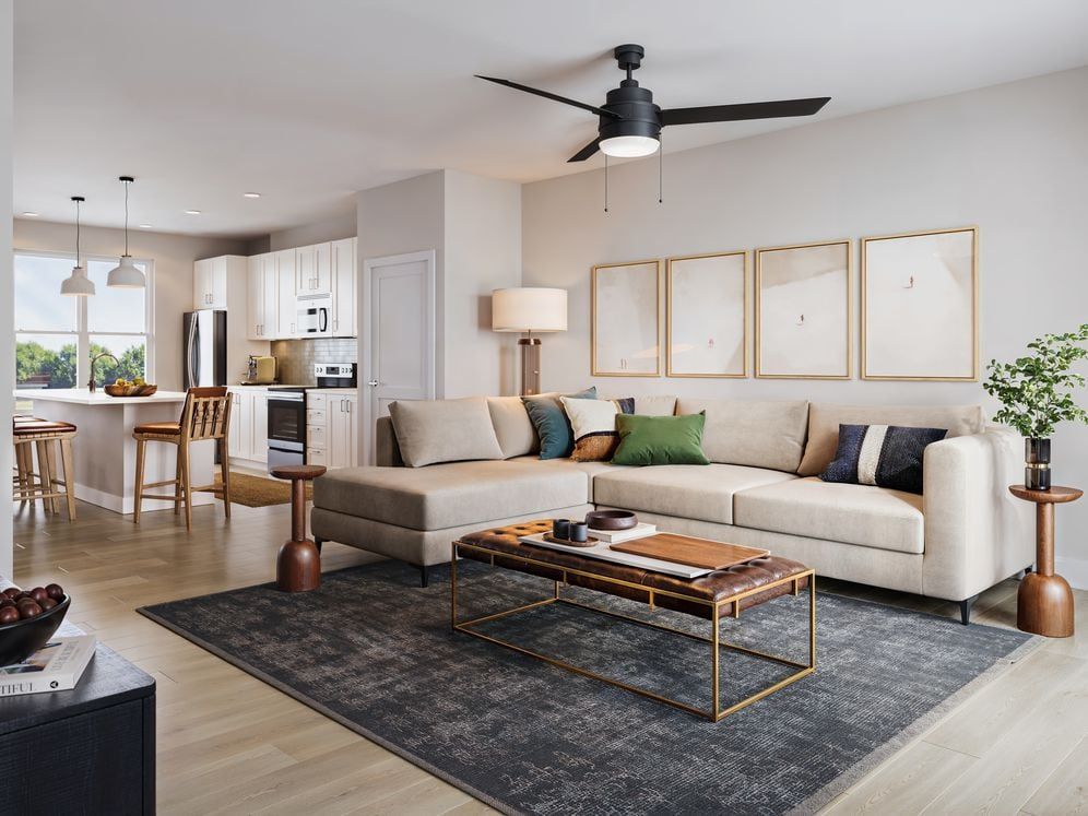 Townhome living room (Rendering)