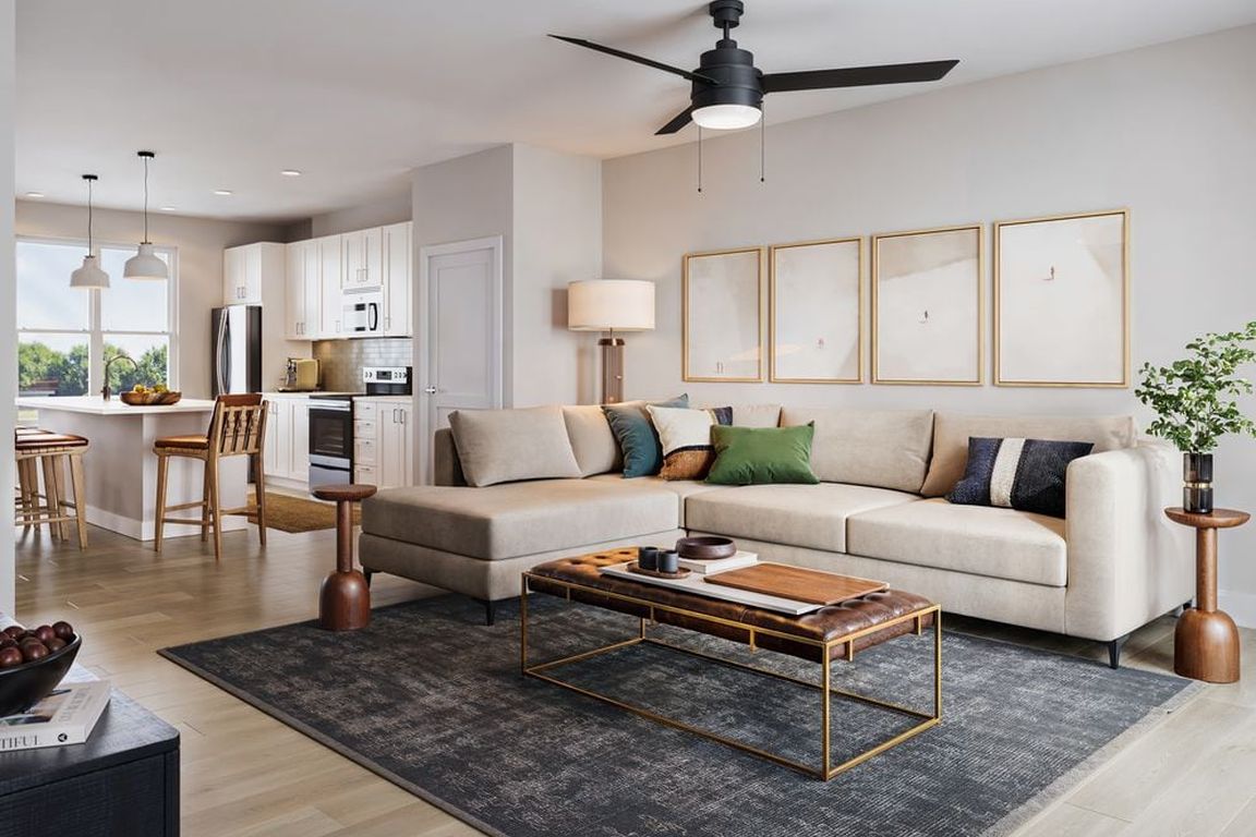 Townhome living room (Rendering)