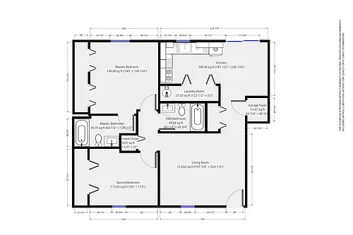 Floor plan Royal Court 2 Bedroom Lower w/ Garage 2 Car