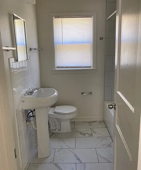 Newly tiled and remodeled bathroom