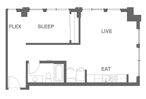 Floor plan WL1x1R Open