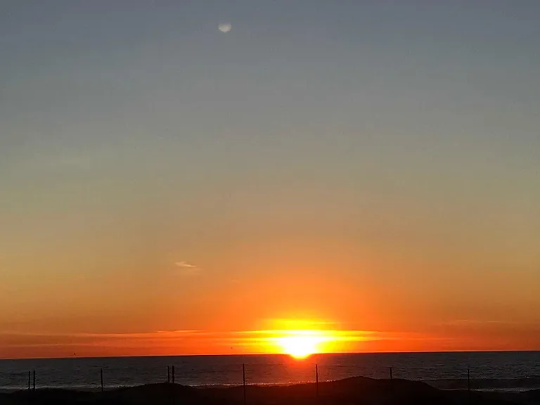 Beautiful sunset from balcony