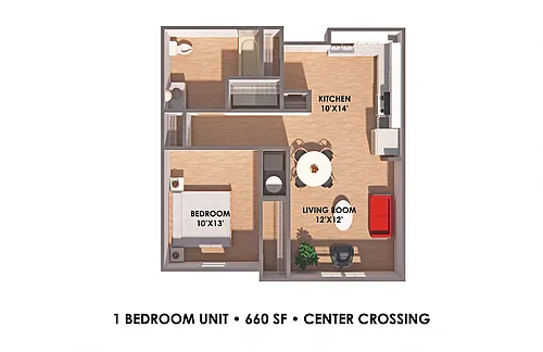 Floor plan 1 Bedroom
