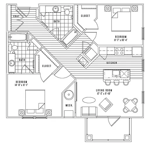 Floor plan B3