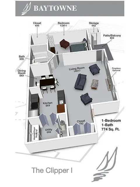Floor plan Clipper I Modern
