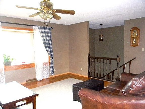 Large bay window in living room. All windows have been updated in house.