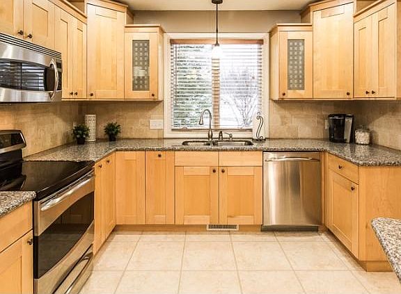 Beautifully updated kitchen with newer stainless steel appliances