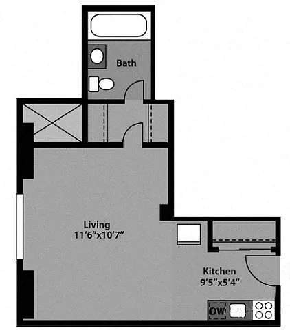 Floor plan Studio - S1A