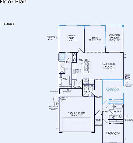 Bergamot Floor Plan, Quick Move-In Home, Floor 1