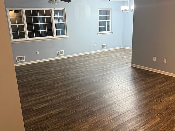 Upstairs, living area and dining room