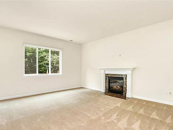 Large family room with gas fireplace