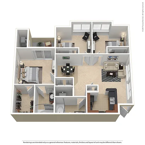 Floor plan Residence 8 Upgraded