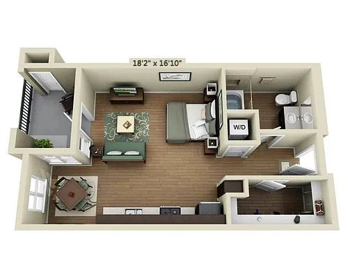 Floor plan Studio E1C-MMR