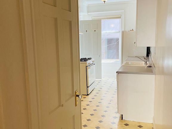 Large kitchen with pantry or bonus closet.