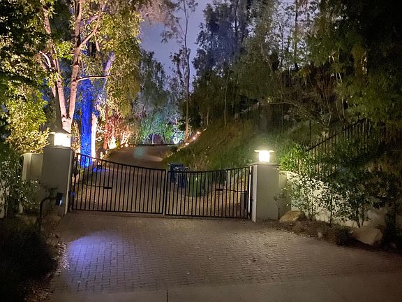 Gated entrance with intercom