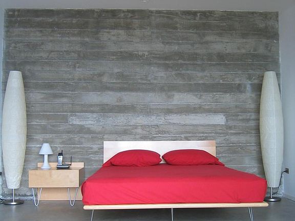 large master bedroom with case study queen size bed