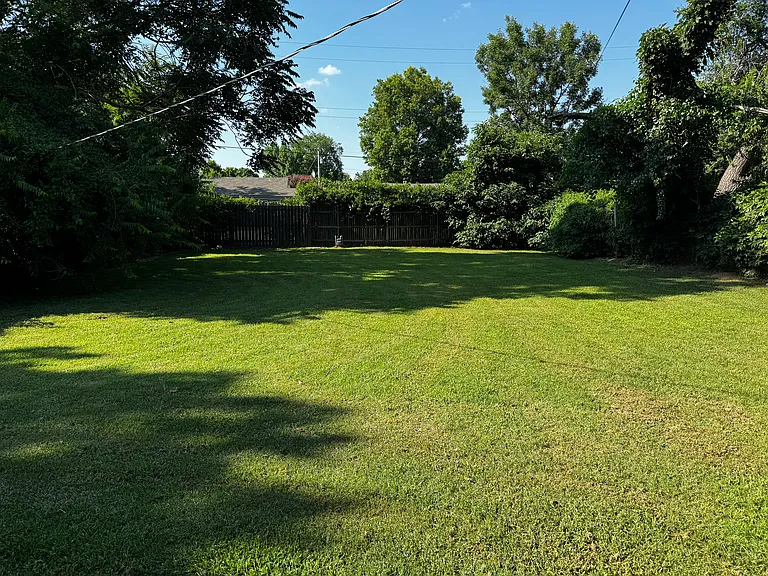 Large fenced yard