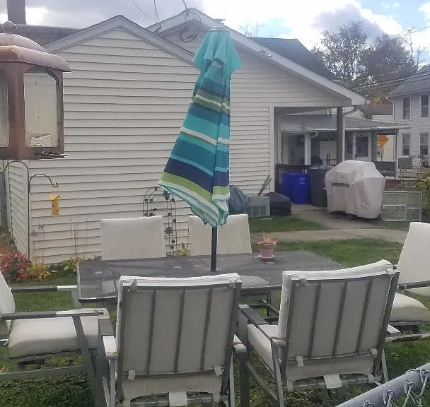Fenced back yard