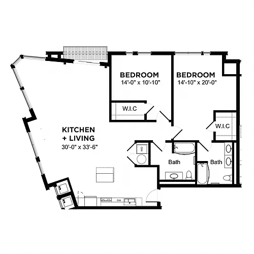 Floor plan Suite B1 (The Penn Building)